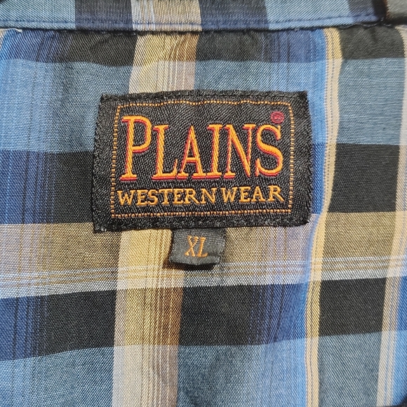 Plains Western Wear Plaid Pearl Snap Cowboy Shirt Men's XL Cowboy Retro - Picture 4 of 6